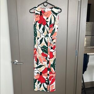 Maggy London Floral Side Twist Sleeveless Dress